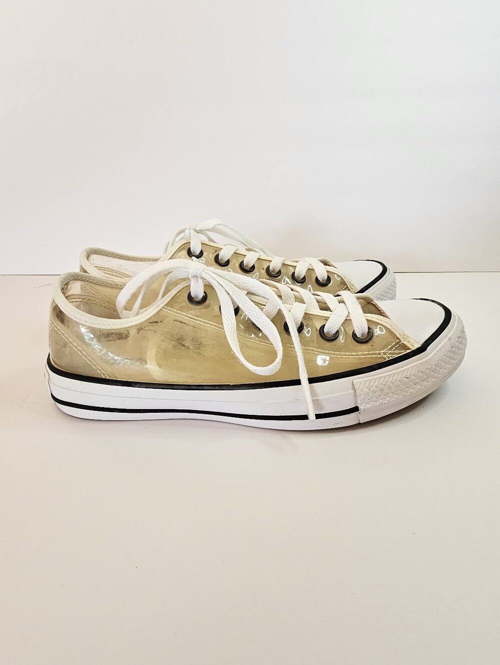 Converse All Star Low Top Chuck Taylor Clear Sz 7 Streetwear Casual Sneakers - Picture 4 of 11
